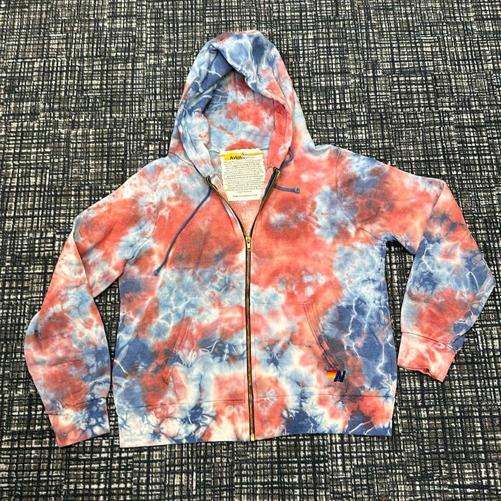 Aviator Nation Zip Up Hoody size large
